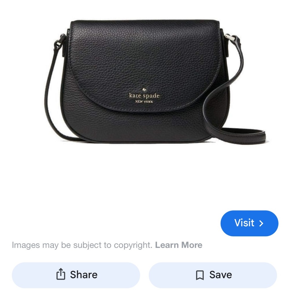 kate spade Black Pebbled Leather Saddle Crossbody